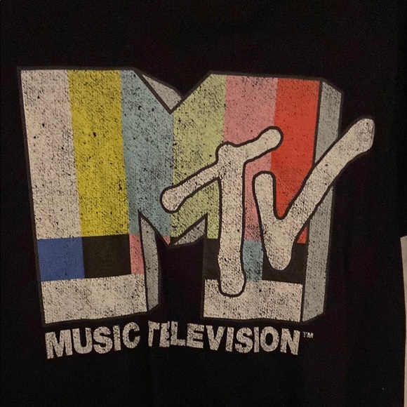 NWT MTV Graphic Black T-Shirt Men’s Size Medium 🔥 YB4 - Picture 2 of 4